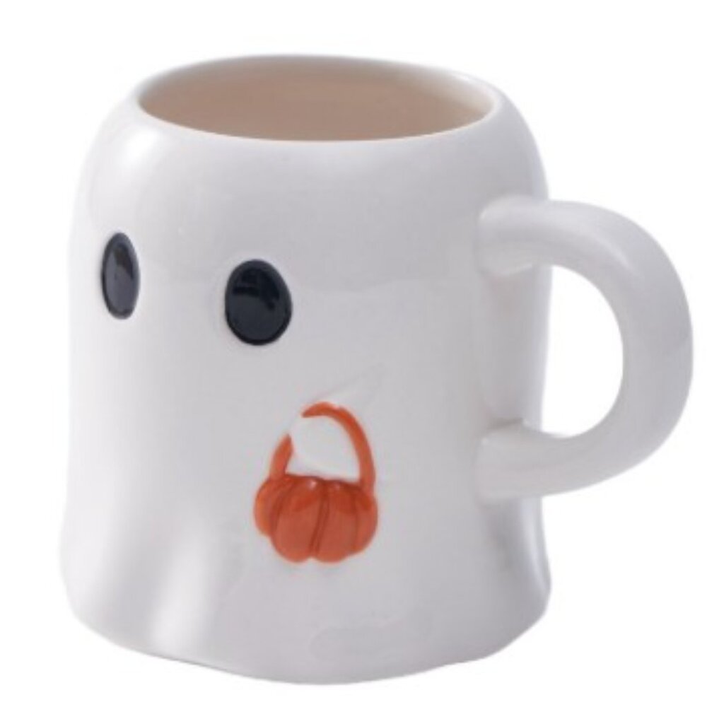 Way to Celebrate Halloween Ceramic Ghost Mug with Pumpkin Purse Decor - Picture 2 of 4